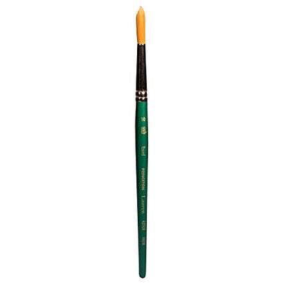 Princeton Lauren Round Brush, Synthetic, Short Handle, Size 10, 1 Count - color: Evergreen, size: Size 10