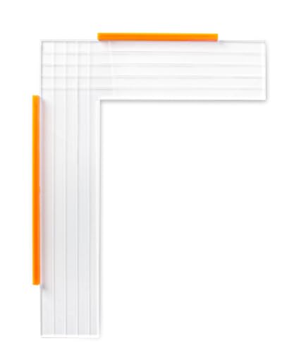 UCEC Gel Printing Plate Alignment Tool – Large Gel Plate Printing Placement Tool for Printmaking and Mixed Media Art, L Square Ruler for Paper Positioning and Layering Crafts (7.5×10 inch) - color: Large:7.5 x 10 in
