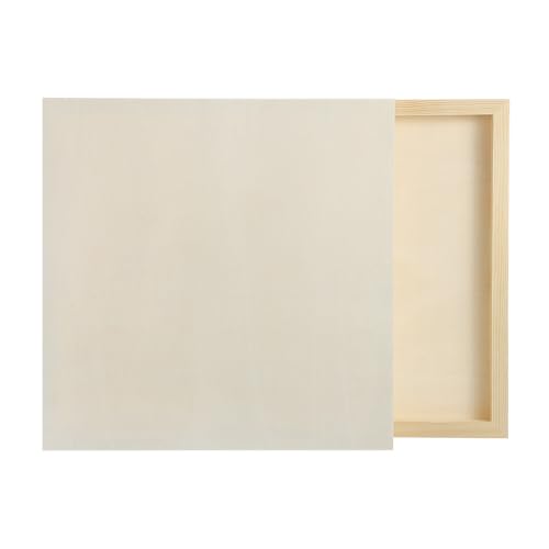 MECCANIXITY 2 Pack Wood Canvas Boards, 12x12 Inch Art Canvases Square Unfinished Wood Panel for Painting, Crafts, DIY Projects, Pouring Art - size: 12x12 Inch