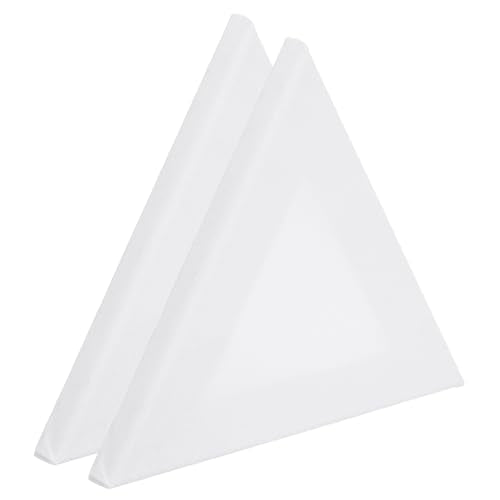 PATIKIL Paint Canvases for Painting, 2 Pack 8x7 Inch Triangle Wood Frame Stretched Blank Art Canvas Board Panels for Acrylic, Oil, Tempera Painting, White - size: 8x7 Inch