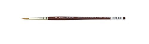 Grumbacher Goldenedge Golden Toray Round Watercolor Brush, Synthetic Bristles, Size 4 (4620.4) - size: 4