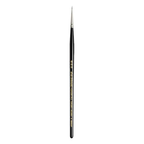 da Vinci Watercolor Series 10 Maestro Paint Brush, Round Kolinsky Red Sable, Size 3/0 (36802) - size: Size 3/0, style: Round Series 10