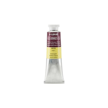 Lukas 1862 Professional German Oil Paint, Brilliant Yellow 37 mL - w/Beeswax & Non-Yellowing Sunflower Oil, Short Drying Time, Smooth, Outstanding Lightfastness - color: Brilliant Yellow, size: 1.25 Fl Oz (Pack of 1)