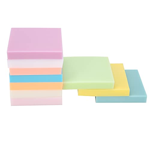 Zunate 10Pcs Color Rubber Stamp Blocks for Carving, DIY Soft PVC Engraving Bricks, Craft Accessories for Kids & Adults, 5x5cm Art Supplies