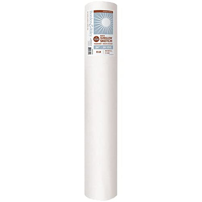 Borden & Riley 24" x 20 Yards #35W Sun-Glo Thumbnail Sketch Paper, 8 lb, White, 1 Roll Each