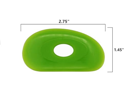 Creative Hobbies 2 Pack of Medium Firm Silicone Pottery Rib | Ceramic Sculpting Tool for Smooth Finishing and Removing Finger Marks - Essential Tool for Potters (Shape 0) - color: Shape 0