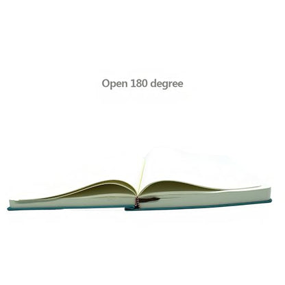 Thick Sketchbook 660 Pages Notebook Soft Faux Leather Cover Journal 80GSM Paper Notepad Drawing Book Memo Writing Sketch Pad Diary Notebook - color: Black, size: A5