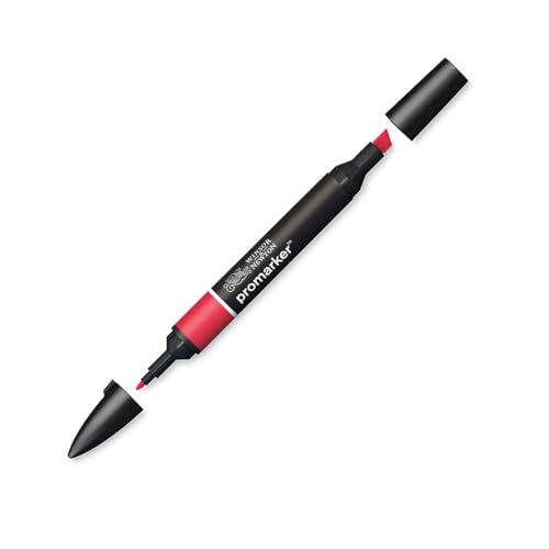Winsor & Newton ProMarker, Berry Red, Unisex Felt Tipped Marking Pen, 160 Color Palette, Two Nibs, Translucent Quality, Smooth Transitions, No Streaking - color: Berry Red, size: 1 Count (Pack of 1)