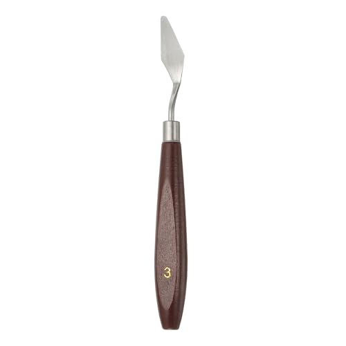HARFINGTON Palette Knife Painting Tool 1.5 x 0.59 Stainless Steel Art Spatula Pallet Knives Scrapers Tools with Beech Wood Handle for Acrylic Oil Canvas Mixing Spreading, Red/Silver - size: 1.5" x 0.59"