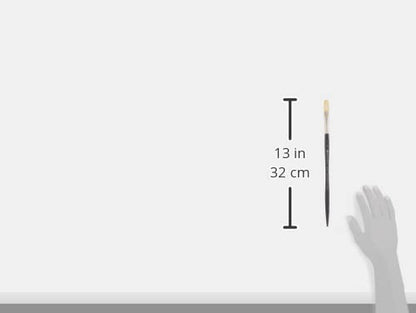Winsor & Newton Artists' Oil Hog Paint Brush, Long Handle Size 8, Filbert - size: #8, style: Filbert