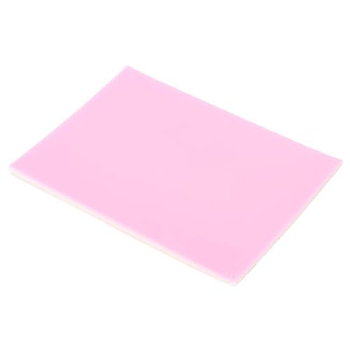 Premium Rubber Carving Block for Stamp Making and Printmaking Toughness Flexible Material for Artists and Hobbyists 20 X 15 X 0.5CM (Pink White)