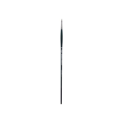 Creative Mark Imperial Professional Chungking Hog Bristle Brush - Bright # 2x0, Handmade Long Handle Oil Paint Brushes for Artists, Nickel-Plated Brass Ferrules, Stiff Yet Soft Natural Bristles - size: #00