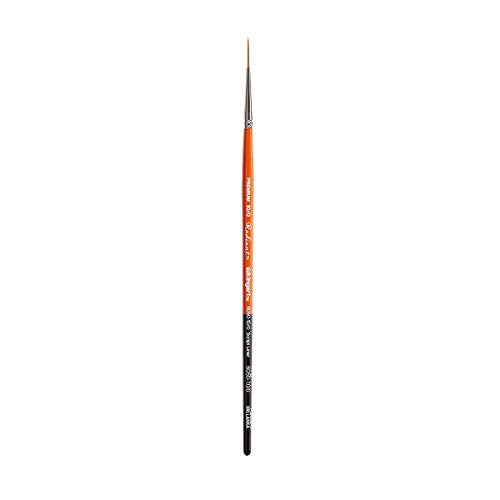 KINGART Premium Radiant 6050-10/0 Script Liner Series Artist Brush, Synthetic Taklon Hair, Short Handle, for Acrylic, Oil and Watercolor Painting, Size 10/0 - size: 10/0 (Single)