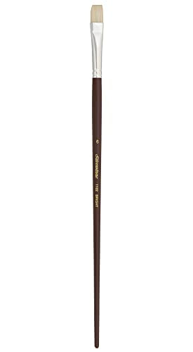 Silver Brush 1102-6 Silverstone Excellent Long Handle Hog Bristle Brush, Bright, Size 6