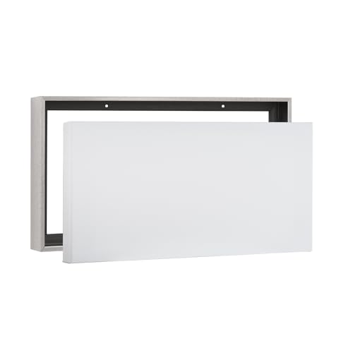 Pixy Canvas Value pack of 8x10 Stretched Canvas 1-1/2 (1.5) inch deep and Floater Frame for Your Paintings/Artwork/Wall Art/Wall Decor (Antique Silver, 8 x 10 inch, Landscape) - color: Antique Silver, size: 8 x 10 inch