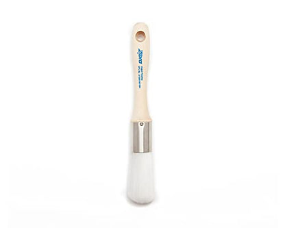 Zibra Round Paint Brush for Curved Surfaces and Ornate Details, 1 in, White, Pro Grade - size: 1 in, style: Round Brush