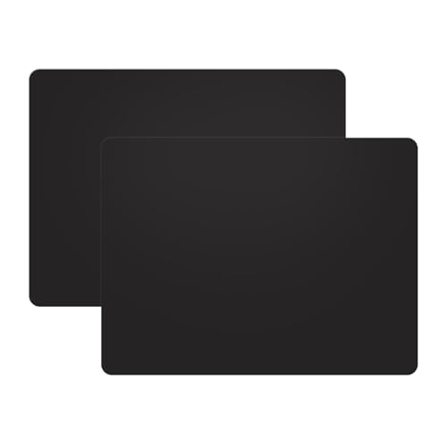 Silicone Placemats, Food-Grade Non-Slip Waterproof, Dining, Countertop Protector, Kitchen Counter Mat, Heat Resistant, Baking mat Dishwasher Safe - color: Black, size: 15.7 x 11.8 in - 2pcs (0.03 in)