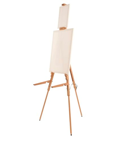Mabef M/27 Field Easel, Lightweight Oiled Beech Wood Outdoor Easel with Adjustable Canvas Angle, Folding Shelf Brackets for Pastels, Up to 4 kg Load Capacity – Made in Italy - style: Compact,Portable