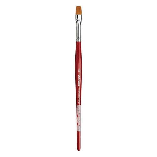 da Vinci Watercolor Series 5880 CosmoTop Spin Paint Brush, Flat Synthetic with Red Handle, Size 10 (5880-10) - size: Size 10, style: Flat