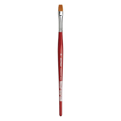 da Vinci Watercolor Series 5880 CosmoTop Spin Paint Brush, Flat Synthetic with Red Handle, Size 10 (5880-10) - size: Size 10, style: Flat