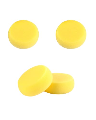4 Pcs Round Painting Sponge WAFJAMF 2.96inch Yellow Craft Sponges Clay Sponge for Face Painting Art Crafts - size: 4PCS