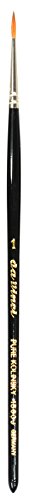 da Vinci Watercolor Series 1500J Paint Brush, Round Kolinsky Red Sable with Black Handle, Size 1 - size: Size 1, style: Italian Sized Kolinsky Round