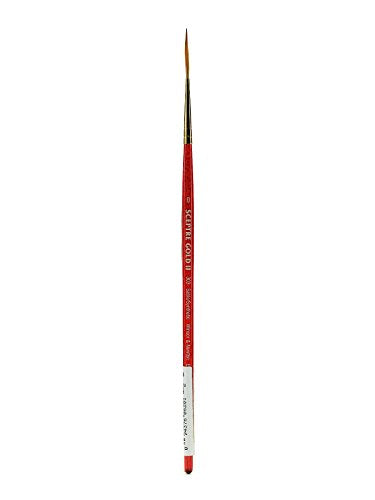 Winsor & Newton Sceptre Gold II Series 606 Short Handle Brush - Flat Wash 1" - size: 1", style: Flat Wash