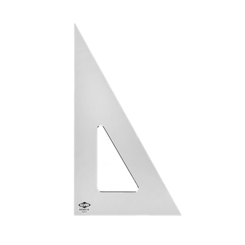 ALVIN - Smoke-Tint Acrylic Triangle Ruler, Multipurpose Tool for Drafting, Design, and Architecture, Great for Machining and Woodworking (8" 30/60 Degree)