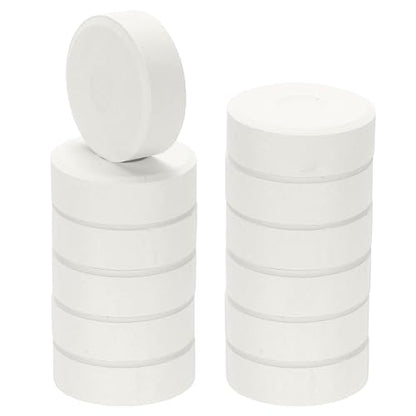 PATIKIL 12 Pcs Tempera Cakes, 2.3"x0.7" Washable Tempera Paint Cakes Blocks Bulk Large Art Supplies Watercolor for Artists Art Painting Drawing DIY Crafting, White - color: White