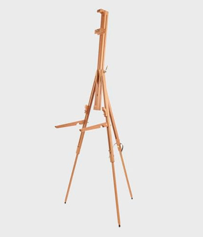 Mabef M/27 Field Easel, Lightweight Oiled Beech Wood Outdoor Easel with Adjustable Canvas Angle, Folding Shelf Brackets for Pastels, Up to 4 kg Load Capacity – Made in Italy - style: Compact,Portable