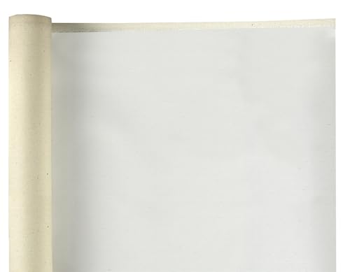 Creative Mark Spectrum Universal Unstretched Cotton Canvas Roll - 52" x 6 Yards 8 oz (9.6 oz Primed) Double Primed, Rich White Acid-Free Acrylic Priming, Canvas Rolls for Painting