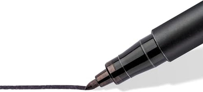 STAEDTLER 31-9WP4GS Lumocolor Permanent Pen Set - Assorted Line Widths, Black (Pack of 4)