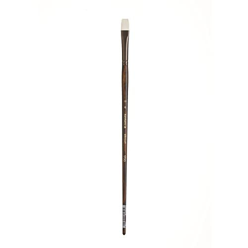 Seneca Artist Brushes by Willow Wolfe, Professional Synthetic Bristle Paint Brush for Acrylic, Oil and Water Mixable Oil, Series 1700, 6 Bright - size: 6