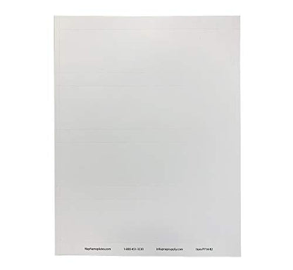 Nap Nameplates White Printable Perforated Name Plate Paper 2 x 8 – Nap Industrial Group Name Plates, 4 Packs of 20 nameplates (80 Inserts), Printing Instructions Included - color: White, size: 8" x 2"
