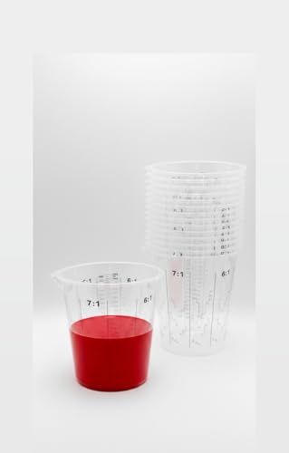Plastic Paint Mixing and measuring Cup (1,900 mL) (Box of 25) Best for measuring liquids - size: 1,900 mL