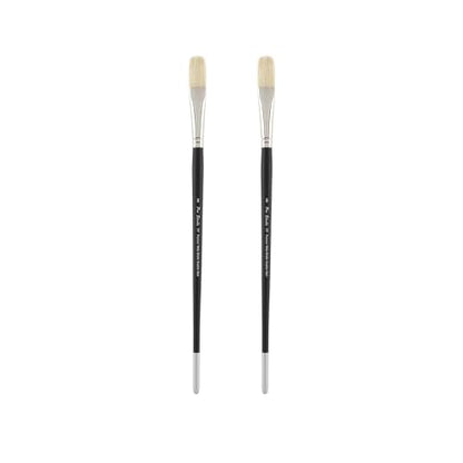 Creative Mark Pro Stroke Premium White Chungking Hog Bristle Artist Paint Brush - Flat # 8-2 Pack - Natural Bristle Brush w/Great Control Suitable for Oils, Watercolors, Acrylics, Alkyds, Caseins - size: 8 - 2 Pack