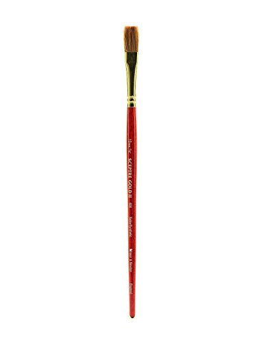 Winsor & Newton Sceptre Gold II Series 606 Short Handle Brush - Flat Wash ½" - size: ½", style: Flat Wash