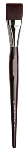 da Vinci Oil & Acrylic Series 7385 Top Acryl Paint Brush, Bright Red/Brown Synthetic with Long Ergonomic Handle, Size 24 (7385-35) - size: Size 24, style: Bright Brown Long