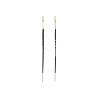 Creative Mark Pro Stroke Premium White Chungking Hog Bristle Artist Paint Brush - Flat # 3-2 Pack - Natural Bristle Brush w/Great Control Suitable for Oils, Watercolors, Acrylics, Alkyds, Caseins - size: 3 - 2 Pack