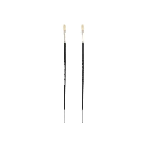 Creative Mark Pro Stroke Premium White Chungking Hog Bristle Artist Paint Brush - Flat # 3-2 Pack - Natural Bristle Brush w/Great Control Suitable for Oils, Watercolors, Acrylics, Alkyds, Caseins - size: 3 - 2 Pack