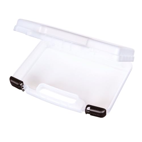 ArtBin 6977AB 12 inch Quick View Deep Base Carrying Case, Portable Art & Craft Organizer with Handle, [1] Plastic Storage Case, Translucent - size: 12 inch - Deep