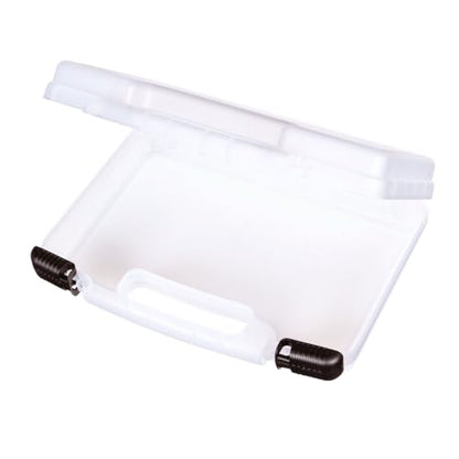ArtBin 6977AB 12 inch Quick View Deep Base Carrying Case, Portable Art & Craft Organizer with Handle, [1] Plastic Storage Case, Translucent - size: 12 inch - Deep