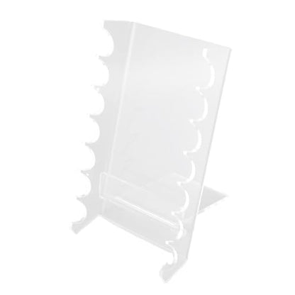 Pongnas Acrylic Makeup Brush Holder 2PCS Horizontal Brush Drying Rack Desk Display Stand for Makeup Paint Nail Hair Brushes Clear Vanity 6 3 x 3 4 x 4 in