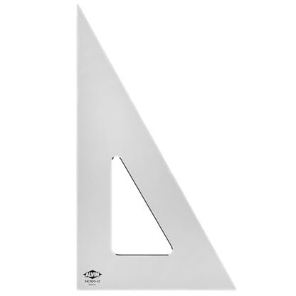Alvin, SK360-12, 12" Smoke-Tint Triangle Ruler, Math Geometry Tool - 30/60 Degrees - size: 12", style: 30/60 Degree