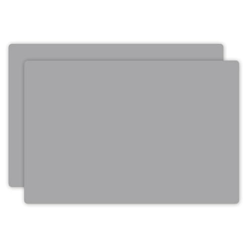 Silicone Mat for Counter, Non Slip Silicone Countertop Protector, Heat Resistant and Nonskid Coffee Table Mat for Air Fryer to Site on, Thick& Multi-Purpose- 2 Pack - color: Light Grey, size: 23.6"L x 15.7"W - 2 Pack