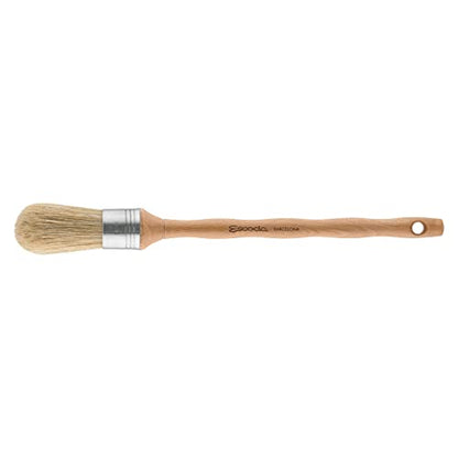 Escoda Series 7500 Artist Oil and Acrylic Paint Brush for Murals, Decorative Work & Faux Finishing, Natural Chungking Hog Bristle, Round Dome, Size 6