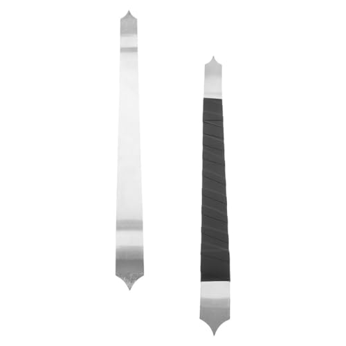 NULYLU 2pcs Stainless Metal Ceramic Craft Tools Fish Scale Texture Carving Knives for Clay Sculpting and Modeling Artists Beginners