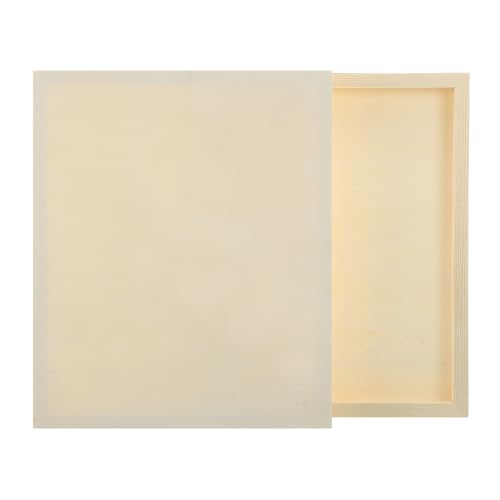 MECCANIXITY 2 Pack Wood Canvas Boards, 10x12 Inch Art Canvases Square Unfinished Wood Panel for Painting, Crafts, DIY Projects, Pouring Art - size: 10x12 Inch