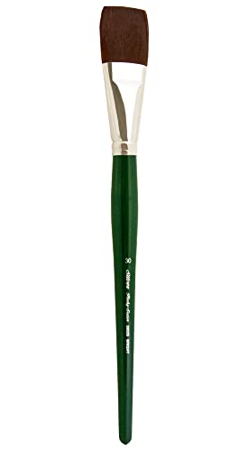 Silver Brush Limited 2502S Ruby Satin Bright Brush for Fluid and Flow Acrylics, Size 30, Short Handle - size: Size-320