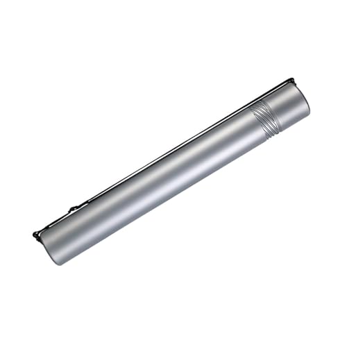 Professional Telescoping Art and Poster Tube Adjustable Shoulder Strap, Document Tube with Carrying Strap Artwork Cylinder - color: silver gray